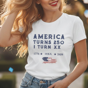 America Turns 250 I Turn, custom Vintage Women's T-Shirt