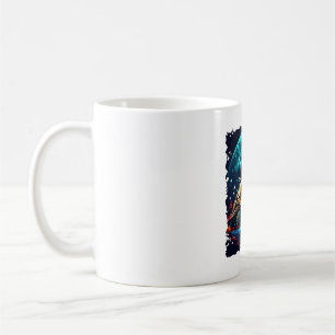 America turtle under Moon with American Flag Copy  Coffee Mug