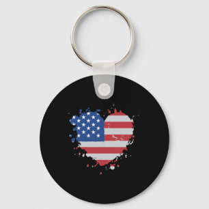 America Under Distress Usa Upside Down American Fl Key Ring
