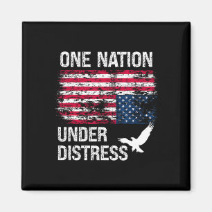 America Under Distress Usa Upside Down American Fl Magnet