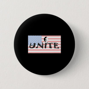 America Unite Biden Trump Campaign Election  6 Cm Round Badge
