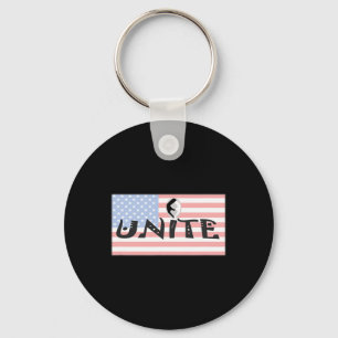 America Unite Biden Trump Campaign Election Key Ring