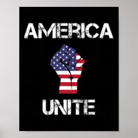 America Unite Resist Fist Patriotic Flag Freedom F