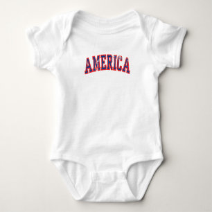 America USA 4th Of July Baby Bodysuit