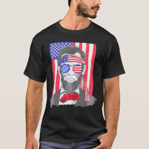 America Usa Abe Lincoln 4Th Of July Men Boys T-Shirt