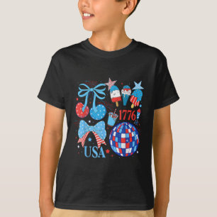 America Usa Coquette 4th Of July Independence Day T-Shirt