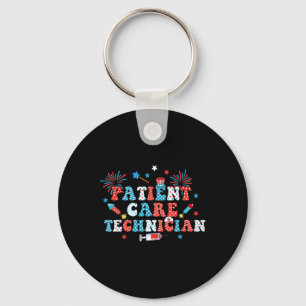 America Usa Fireworks Patient Care Technician 4th Key Ring