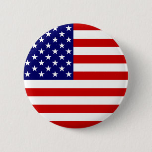 America, USA flag 6 Cm Round Badge
