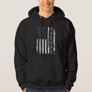 America Usa Flag Arrowhead Hunter Hunting Collecto Hoodie