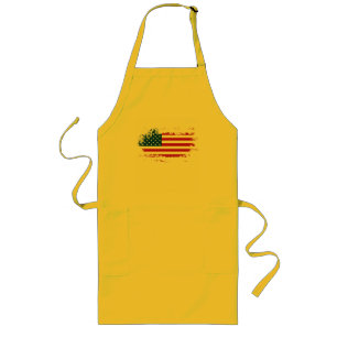 America usa flag long apron