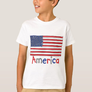 America USA KIDS Flag T-Shirt