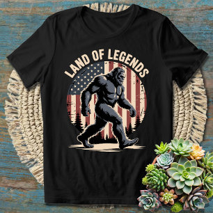 America USA Land Of Legends Bigfoot Mythical T-Shirt