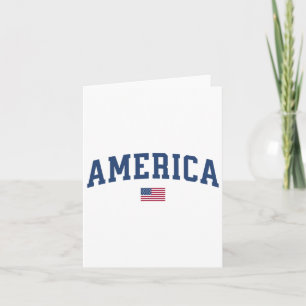 America Usa Women Men Kids American Flag July 4th  Card