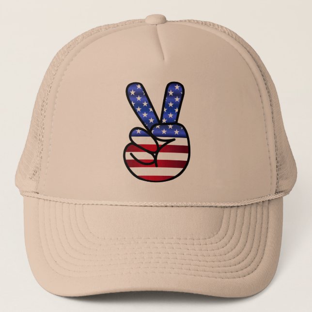 America V-sign cap as victory (Front)