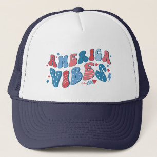America Vibes 4th of July Independence Day Trucker Hat