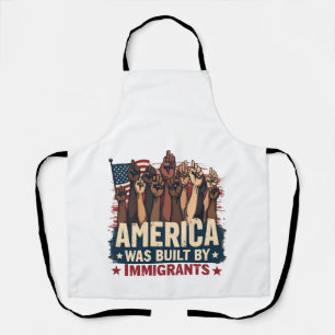 America Was Built by Immigrants Trump Democrats Apron