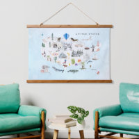 America | Watercolor Illustrated USA Map