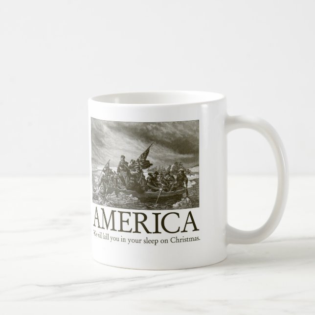 America: We will kill you in your sleep on Christm Coffee Mug (Right)
