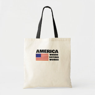America, Where Voting Works Tote Bag