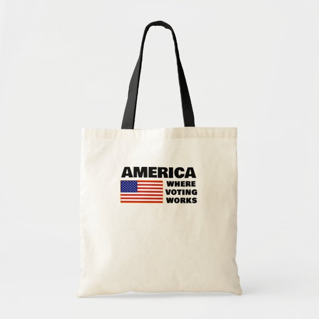 America, Where Voting Works Tote Bag (Front)