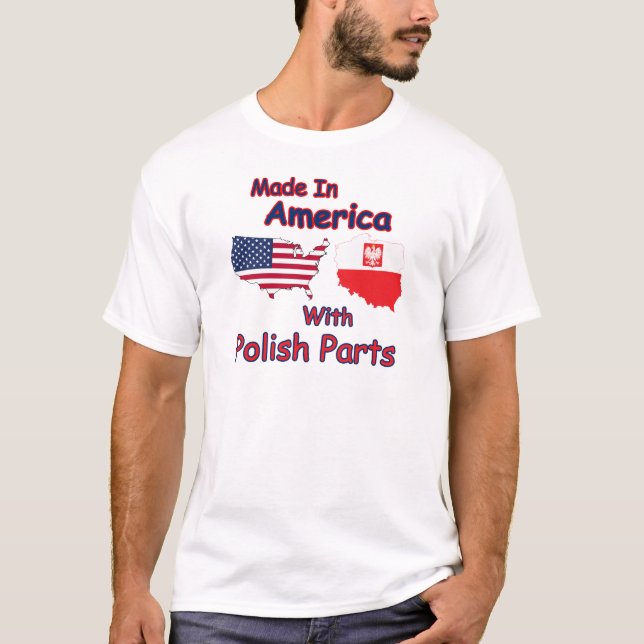 America With Polish Parts T-Shirt (Front)