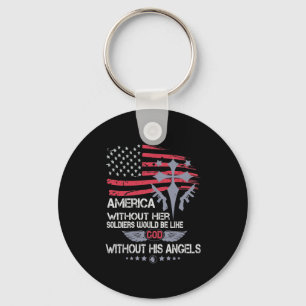 America Without Her Soldiers Key Ring