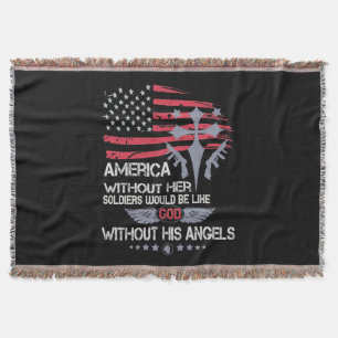 America Without Her Soldiers Throw Blanket