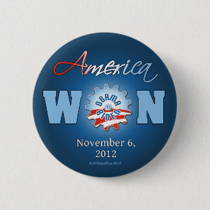 America Won On Nov. 6, 2012 6 Cm Round Badge