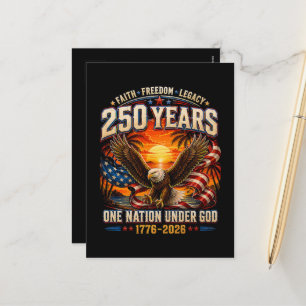 American 1776 2026 250th 4th July Independence Day Holiday Postcard