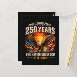 American 1776 2026 250th 4th July Independence Day Postcard