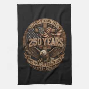 American 1776 2026 250th 4th July Independence Day Tea Towel
