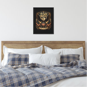American 1776 2026 250th 4th July Patriotic Eagle Canvas Print