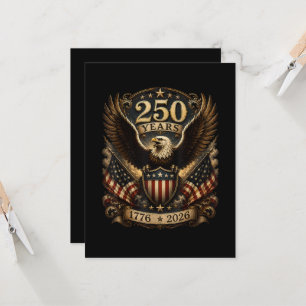 American 1776 2026 250th 4th July Patriotic Eagle Invitation