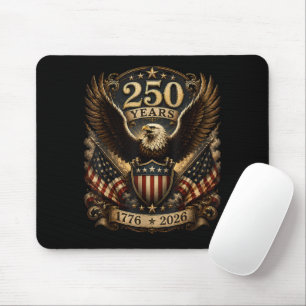 American 1776 2026 250th 4th July Patriotic Eagle Mouse Pad