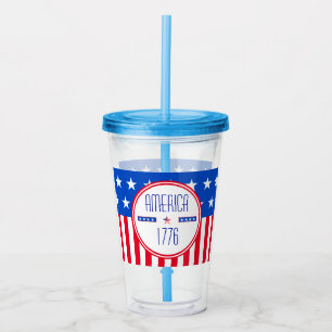 American 1776 patriotic acrylic tumbler