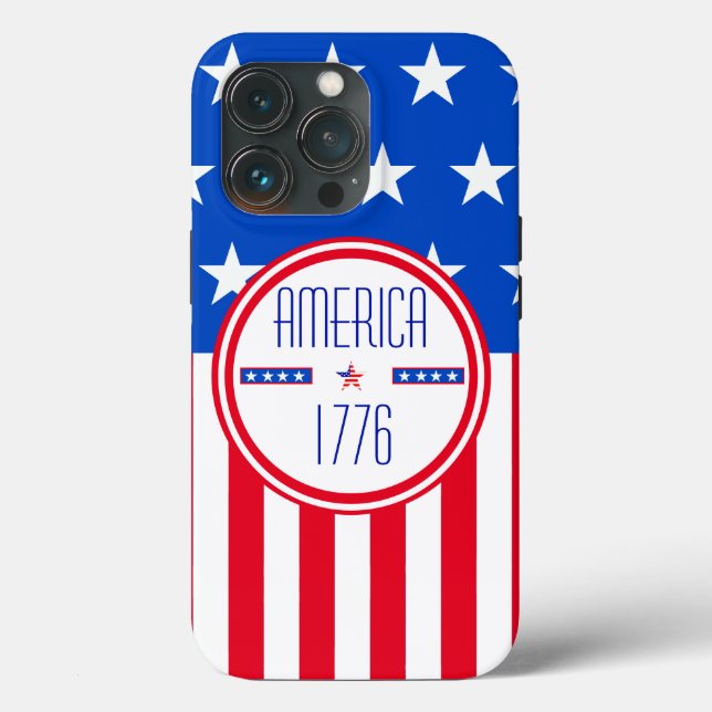 American 1776 patriotic   Case-Mate iPhone case (Back)
