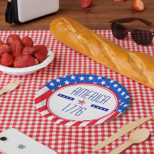 American 1776 patriotic Paper Plate