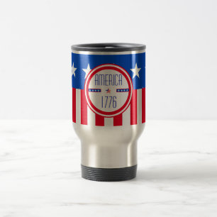American 1776 patriotic  travel mug
