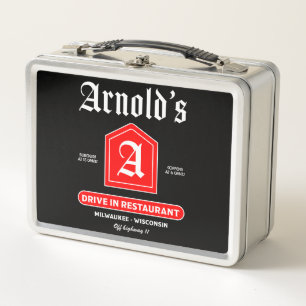 American 1950's Diner Metal Lunch Box