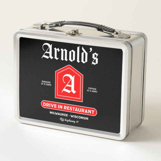 American 1950's Diner Metal Lunch Box (Front)