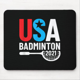 American 2021 Usa Badminton Gifts For Us Badminton Mouse Pad