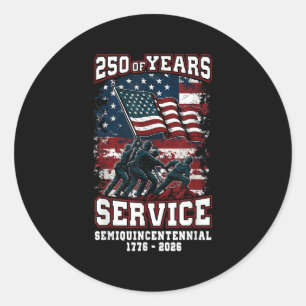 American 250th Anniversary Celebration 250 Years U Classic Round Sticker