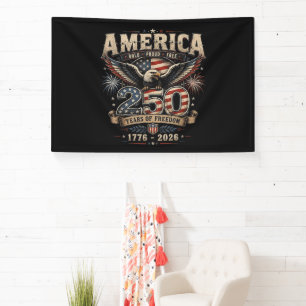 American 250th Anniversary Patriotic USA 4th July Banner