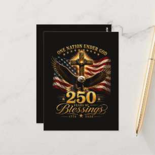 American 250th Anniversary Patriotic USA 4th July Postcard