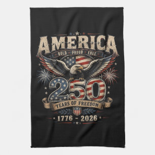 American 250th Anniversary Patriotic USA 4th July Tea Towel