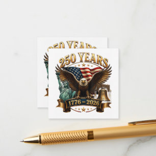 American 250th Anniversary USA Patriotic 4th July  Enclosure Card