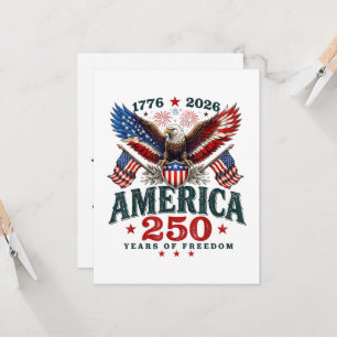American 250th Anniversary USA Patriotic 4th July Invitation