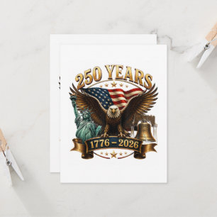 American 250th Anniversary USA Patriotic 4th July Invitation