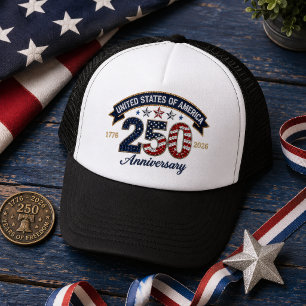American 250th years anniversay 1776-2026 trucker hat