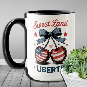 American 4th Of July Sweet Land Liberty Patriotic Mug